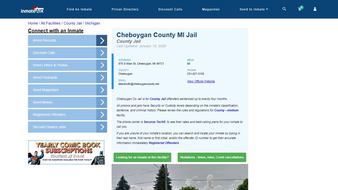 Cheboygan County MI Jail - Inmate Locator - Cheboygan, MI